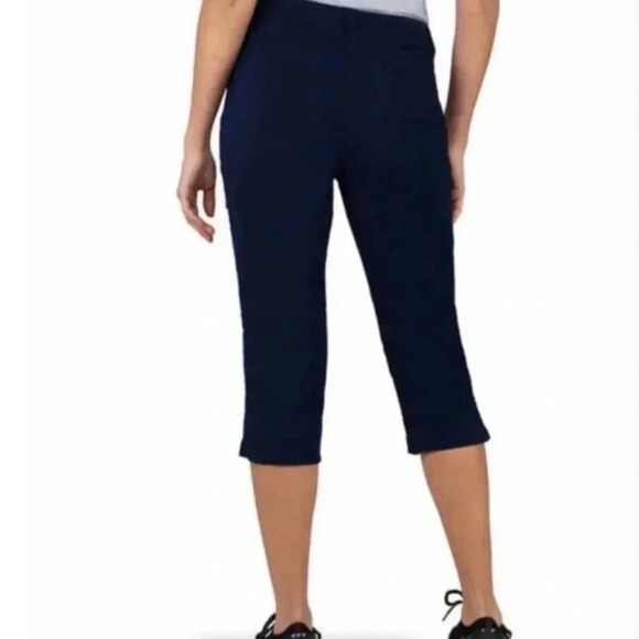 Khombu Capri Pants Comfort Stretch Waist Zip Security Pocket - Picture 3 of 9